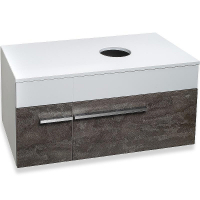 Тумба под раковину Runo Вудлайн 85 00-00001343 подвесная Белая Железный камень, купить, цена, заказать, магазин, доставка, скидка, промокод, купить, цена, заказать, магазин, доставка, скидка, промокод