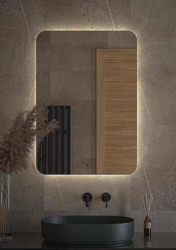 Зеркало Defesto Opti 70x100 DF 2809R с подсветкой 32W-4500К/ИК - выключатель/Нейтральный белый свет, купить, цена, заказать, магазин, доставка, скидка, промокод, купить, цена, заказать, магазин, доставка, скидка, промокод