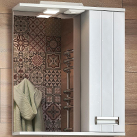 Зеркало со шкафом Vigo Diana 60 R z.DIA.60.R.El с подсветкой Белое, купить, цена, заказать, магазин, доставка, скидка, промокод, купить, цена, заказать, магазин, доставка, скидка, промокод