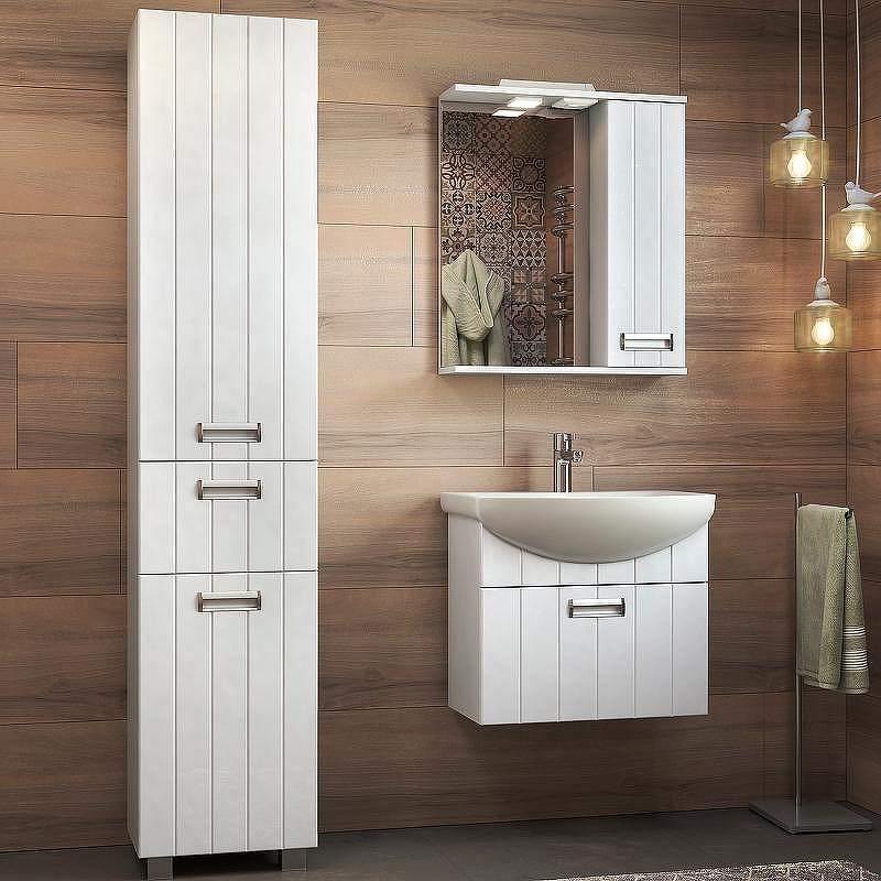 Зеркало со шкафом Vigo Diana 60 R z.DIA.60.R.El с подсветкой Белое, купить, цена, заказать, магазин, доставка, скидка, промокод, купить, цена, заказать, магазин, доставка, скидка, промокод