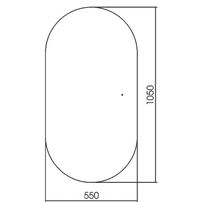 Зеркало Abber Kontur 55 AG6304SCG с подсветкой Золото с бесконтактным выключателем и диммером