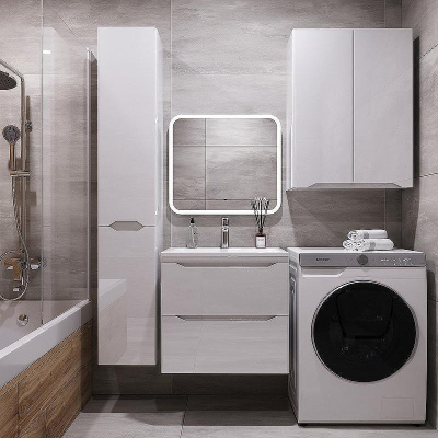 Тумба под раковину WellWant Riviera 60 WWTRMW642W подвесная Белый глянец антискрейтч