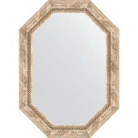Зеркало Evoform Octagon 53x73 BY 7117 в багетной раме - Прованс с плетением 70, купить, цена, заказать, магазин, доставка, скидка, промокод, купить, цена, заказать, магазин, доставка, скидка, промокод