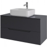 Тумба с раковиной Orange Line 100 Li-100TugMDF+B05-500W подвесная Графит матовый, купить, цена, заказать, магазин, доставка, скидка, промокод, купить, цена, заказать, магазин, доставка, скидка, промокод
