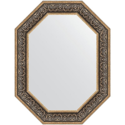 Зеркало Evoform Polygon 89х69 BY 7239 в багетной раме - Вензель серебряный 101