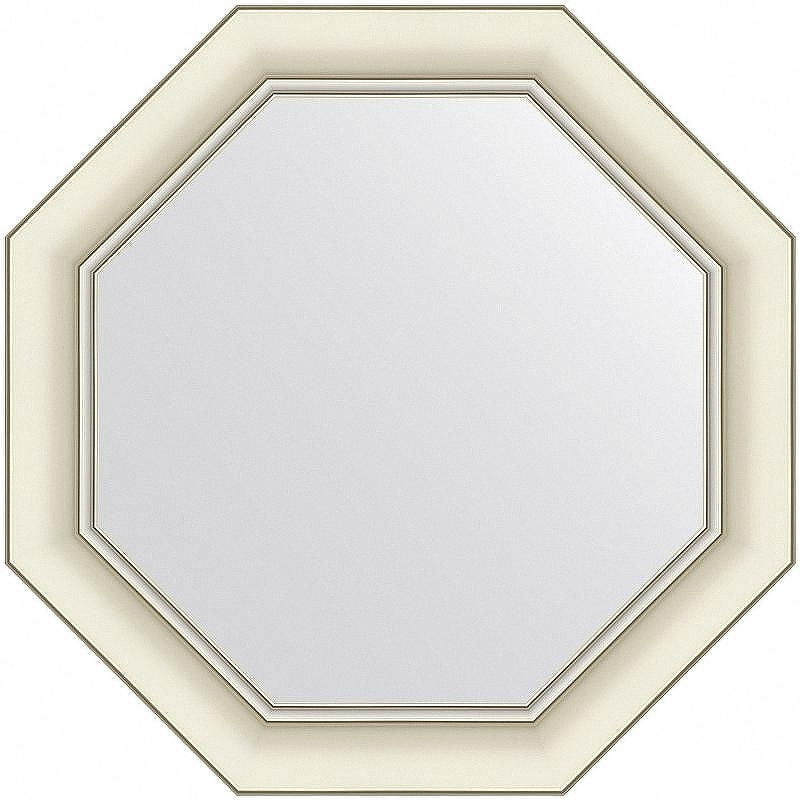 Зеркало Evoform Octagon 51x51 BY 7430 в багетной раме - Белый с серебром 60, купить, цена, заказать, магазин, доставка, скидка, промокод, купить, цена, заказать, магазин, доставка, скидка, промокод