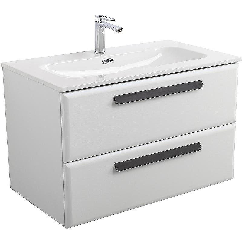 Тумба под раковину Cezares Eco-Cer-N 80 ECO-CER-N-800-2C-SO-BL подвесная Bianco Lucido без ручек, купить, цена, заказать, магазин, доставка, скидка, промокод, купить, цена, заказать, магазин, доставка, скидка, промокод