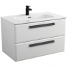 Тумба под раковину Cezares Eco-Cer-N 80 ECO-CER-N-800-2C-SO-BL подвесная Bianco Lucido без ручек, купить, цена, заказать, магазин, доставка, скидка, промокод, купить, цена, заказать, магазин, доставка, скидка, промокод