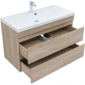 Тумба под раковину Aquanet Нота New 100 334200 подвесная Дуб светлый, купить, цена, заказать, магазин, доставка, скидка, промокод, купить, цена, заказать, магазин, доставка, скидка, промокод
