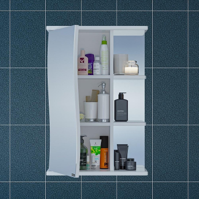 Зеркальный шкаф СанТа Волна 50 L 101005 Белый