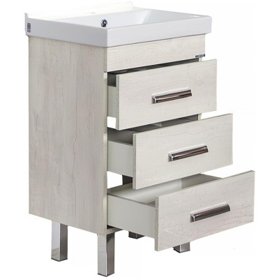 Тумба с раковиной Comforty Никосия 50Н 00-00017092 Дуб белый