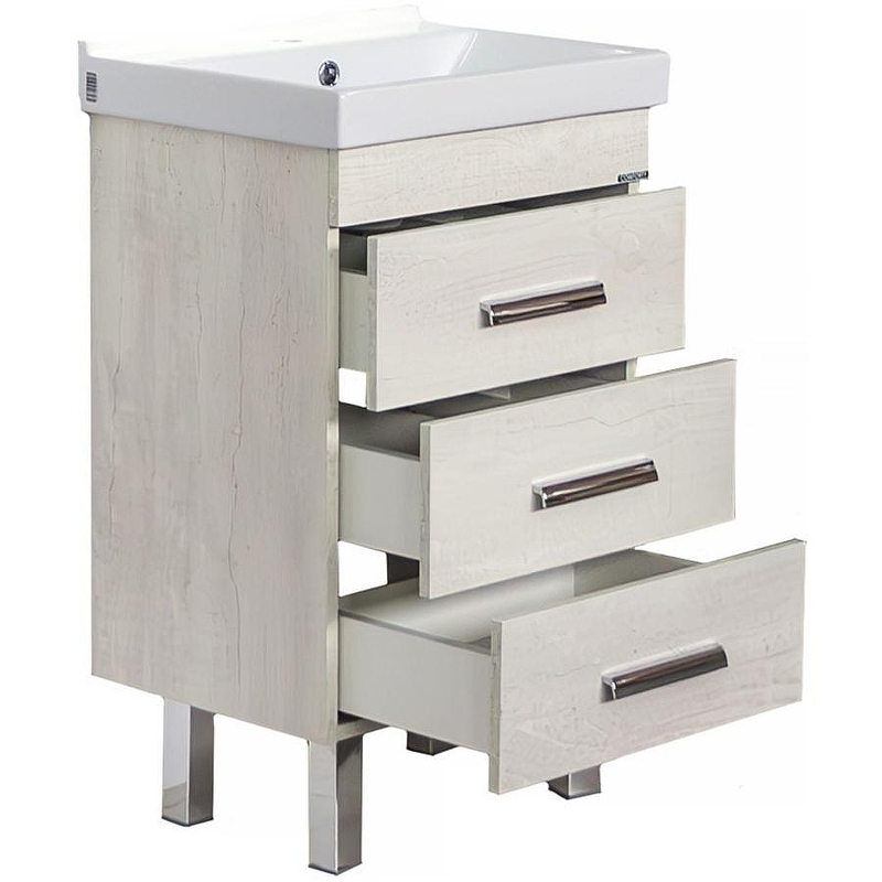 Тумба с раковиной Comforty Никосия 50Н 00-00017092 Дуб белый, купить, цена, заказать, магазин, доставка, скидка, промокод, купить, цена, заказать, магазин, доставка, скидка, промокод