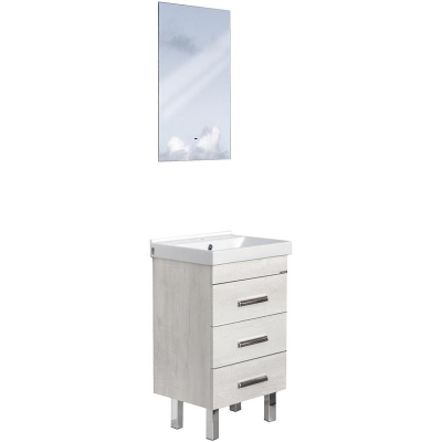 Тумба с раковиной Comforty Никосия 50Н 00-00017092 Дуб белый