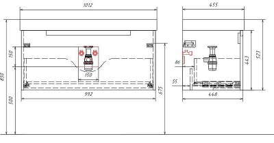Тумба под раковину Aqwella Vancouver 100 VAN01102N цвет Белый