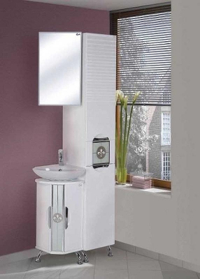 Зеркальный шкаф Onika Мини 30.00 303002 угловой Белый