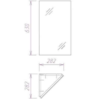 Зеркальный шкаф Onika Мини 30.00 303002 угловой Белый