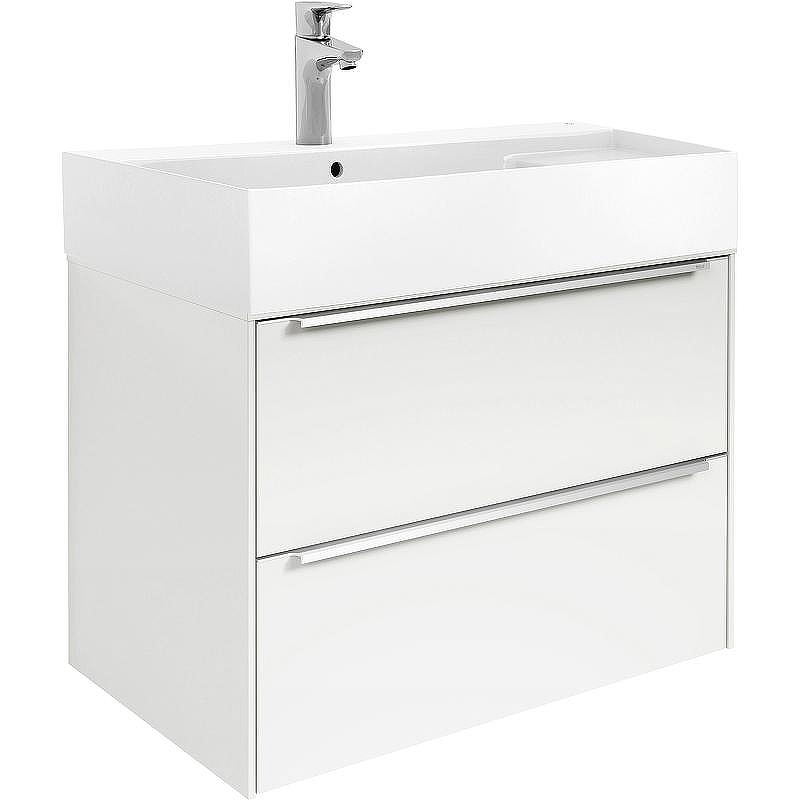 Тумба с раковиной Roca Inspira 80 851076806 подвесная Белая глянцевая, купить, цена, заказать, магазин, доставка, скидка, промокод, купить, цена, заказать, магазин, доставка, скидка, промокод