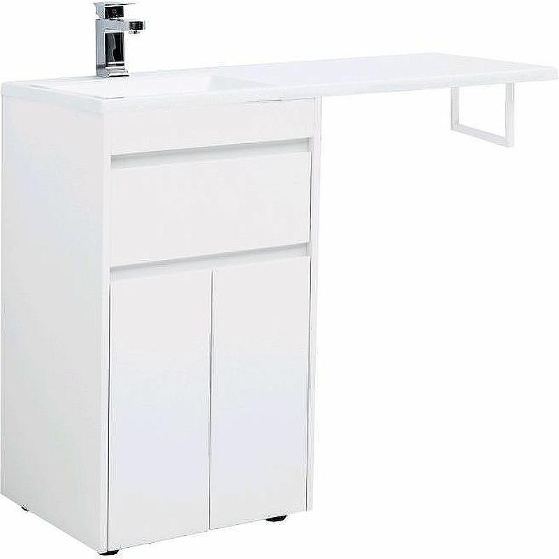 Тумба с раковиной Aquanet Токио 110 L 239204 Белая, купить, цена, заказать, магазин, доставка, скидка, промокод, купить, цена, заказать, магазин, доставка, скидка, промокод