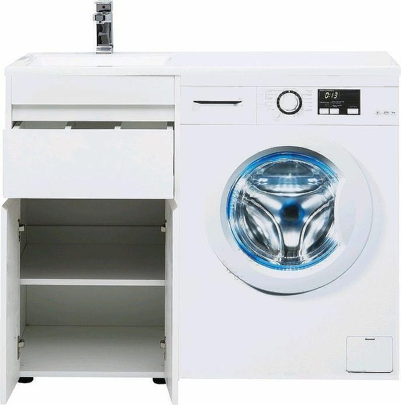 Тумба с раковиной Aquanet Токио 110 L 239204 Белая, купить, цена, заказать, магазин, доставка, скидка, промокод, купить, цена, заказать, магазин, доставка, скидка, промокод