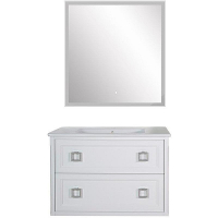 Комплект мебели для ванной ASB-Woodline Рома 100П подвесной Белый, купить, цена, заказать, магазин, доставка, скидка, промокод, купить, цена, заказать, магазин, доставка, скидка, промокод