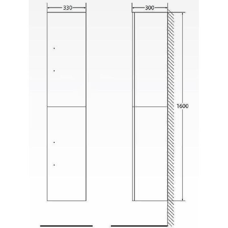 Шкаф пенал BelBagno Aurora 33 R AURORA-1600-2A-SC-PB-P-R подвесной Pietra Bianca без ручек, купить, цена, заказать, магазин, доставка, скидка, промокод, купить, цена, заказать, магазин, доставка, скидка, промокод
