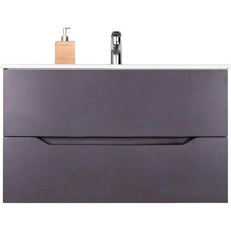 Тумба с раковиной Orange Line 100 Li-100Tug+Ra подвесная Графит матовый, купить, цена, заказать, магазин, доставка, скидка, промокод, купить, цена, заказать, магазин, доставка, скидка, промокод