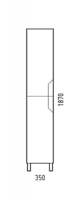 Шкаф пенал Corozo Юта 35 SD-00000911 Белый