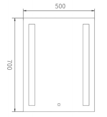 Зеркало Haiba 50 HB663 с подсветкой с сенсорным выключателем