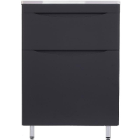 Тумба под раковину Style Line Бергамо 60 СС-00002308 Черная антискрейтч, купить, цена, заказать, магазин, доставка, скидка, промокод, купить, цена, заказать, магазин, доставка, скидка, промокод