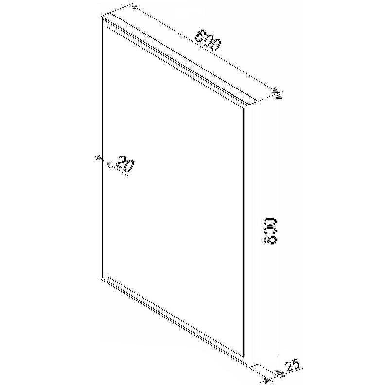 Зеркало Sintesi Kanto 60 SIN-SPEC-KANTO-CROMO-60 с подсветкой Хром матовый с сенсорным выключателем, купить, цена, заказать, магазин, доставка, скидка, промокод, купить, цена, заказать, магазин, доставка, скидка, промокод