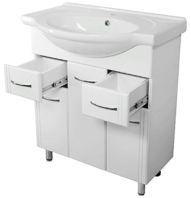 Тумба под раковину Style Line Эко Стандарт 26 Байкал 75 ЛС-00002286 Белый глянец, купить, цена, заказать, магазин, доставка, скидка, промокод, купить, цена, заказать, магазин, доставка, скидка, промокод