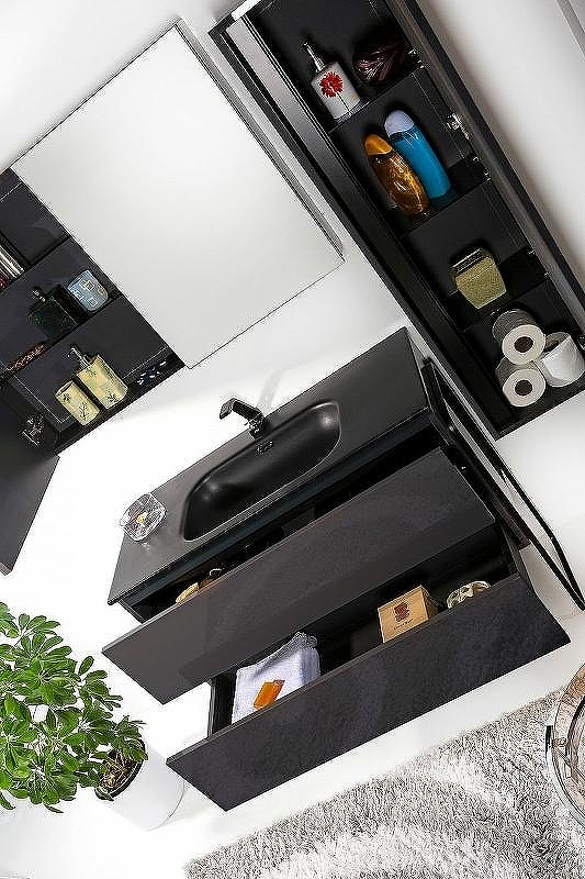 Зеркальный шкаф Boheme Armadi Art Vallessi 80 547-A glossy с подсветкой Антрацит глянец, купить, цена, заказать, магазин, доставка, скидка, промокод, купить, цена, заказать, магазин, доставка, скидка, промокод