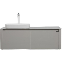 Тумба с раковиной Black&White Universe U915.1200 L 120 L 9151200L подвесная Glossy light grey, купить, цена, заказать, магазин, доставка, скидка, промокод, купить, цена, заказать, магазин, доставка, скидка, промокод