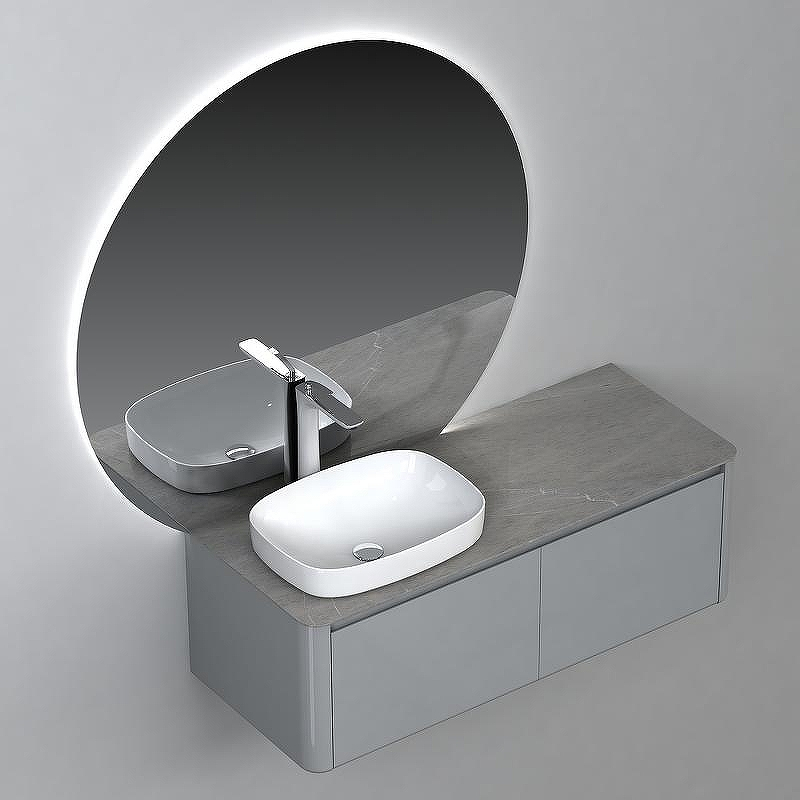 Тумба с раковиной Black&White Universe U915.1200 L 120 L 9151200L подвесная Glossy light grey, купить, цена, заказать, магазин, доставка, скидка, промокод, купить, цена, заказать, магазин, доставка, скидка, промокод