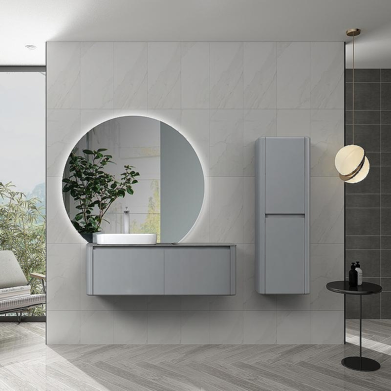 Тумба с раковиной Black&White Universe U915.1200 L 120 L 9151200L подвесная Glossy light grey, купить, цена, заказать, магазин, доставка, скидка, промокод, купить, цена, заказать, магазин, доставка, скидка, промокод