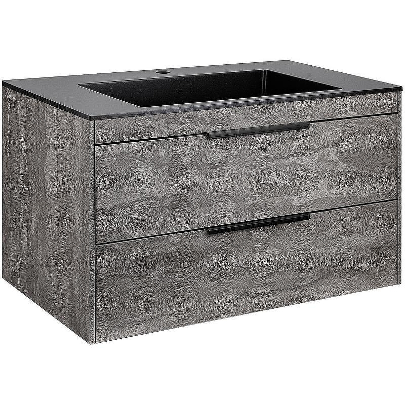 Тумба под раковину Vincea Chiara 2D 80 VMC-2C2800GS подвесная G.Stone, купить, цена, заказать, магазин, доставка, скидка, промокод, купить, цена, заказать, магазин, доставка, скидка, промокод