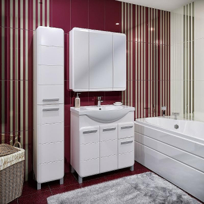 Тумба под раковину Runo Эрика 80 УТ000003319 Белая