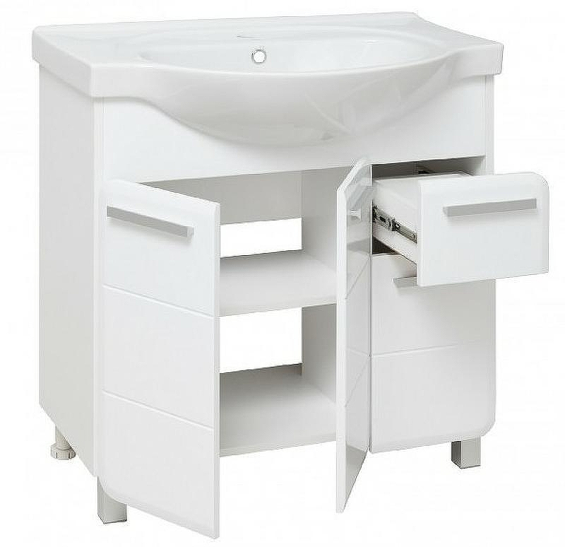 Тумба под раковину Runo Эрика 80 УТ000003319 Белая, купить, цена, заказать, магазин, доставка, скидка, промокод, купить, цена, заказать, магазин, доставка, скидка, промокод