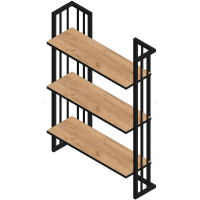 Стеллаж Sanflor Тетрис 1000 69 С20866 Дуб крафт золотой Черный муар, купить, цена, заказать, магазин, доставка, скидка, промокод, купить, цена, заказать, магазин, доставка, скидка, промокод