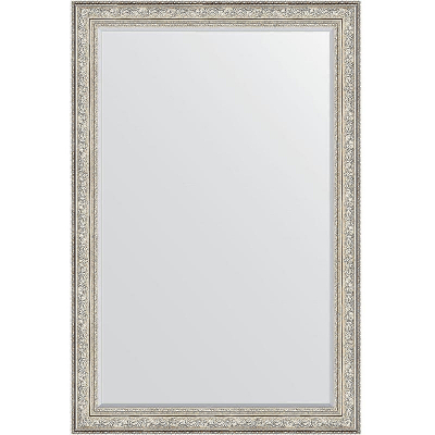 Зеркало Evoform Exclusive 180х120 BY 3634 с фацетом в багетной раме - Виньетка серебро 109