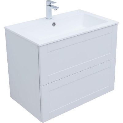 Тумба с раковиной Aquanet Терра 80 323183 подвесная Белая матовая