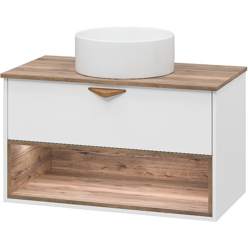 Тумба под раковину Brevita Bergen 90 BER-07090-19-01-1Я подвесная Белая матовая Дуб Галифакс олово, купить, цена, заказать, магазин, доставка, скидка, промокод, купить, цена, заказать, магазин, доставка, скидка, промокод