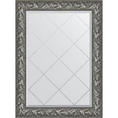 Зеркало Evoform Exclusive-G 106х79 BY 4200 с гравировкой в багетной раме - Византия серебро 99