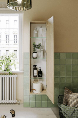 Шкаф пенал Aqwella Astrid 35 AST0535DD подвесной Дуб Давос