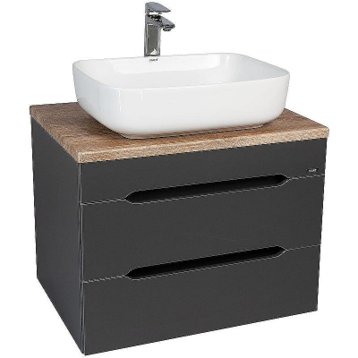 Тумба под раковину VIANT Марсель 66 VMAR66NG-T2YP подвесная Графит