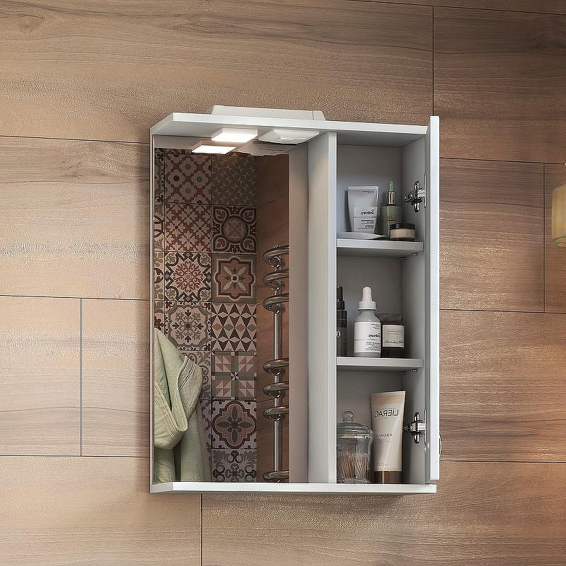 Зеркало со шкафом Vigo Diana 50 R z.DIA.50.R.El с подсветкой Белое, купить, цена, заказать, магазин, доставка, скидка, промокод, купить, цена, заказать, магазин, доставка, скидка, промокод