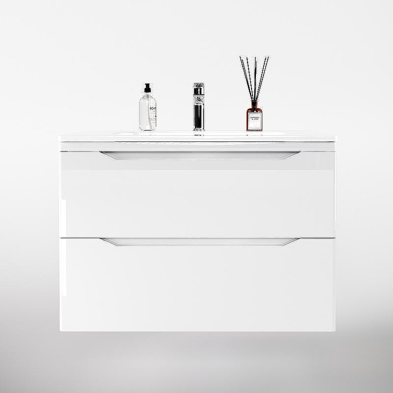 Тумба под раковину WellWant Riviera 80 WWTRMW842W подвесная Белый глянец антискрейтч, купить, цена, заказать, магазин, доставка, скидка, промокод, купить, цена, заказать, магазин, доставка, скидка, промокод