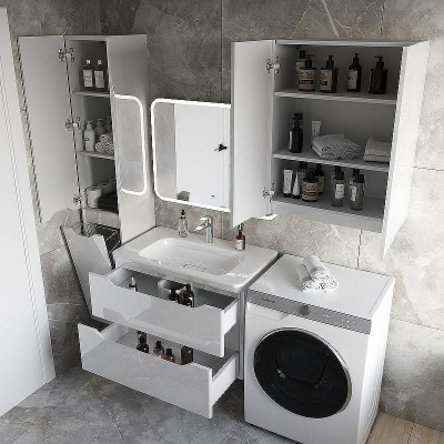 Тумба под раковину WellWant Riviera 80 WWTRMW842W подвесная Белый глянец антискрейтч