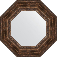 Зеркало Evoform Octagon 63х63 BY 3862 в багетной раме - Состаренное дерево с орнаментом 120, купить, цена, заказать, магазин, доставка, скидка, промокод, купить, цена, заказать, магазин, доставка, скидка, промокод