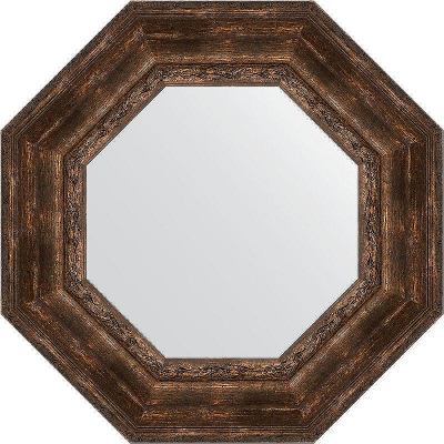 Зеркало Evoform Octagon 63х63 BY 3862 в багетной раме - Состаренное дерево с орнаментом 120